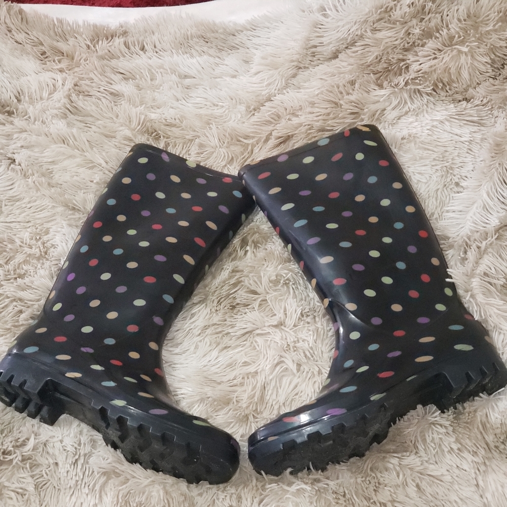 Rain boots size 10 multi color